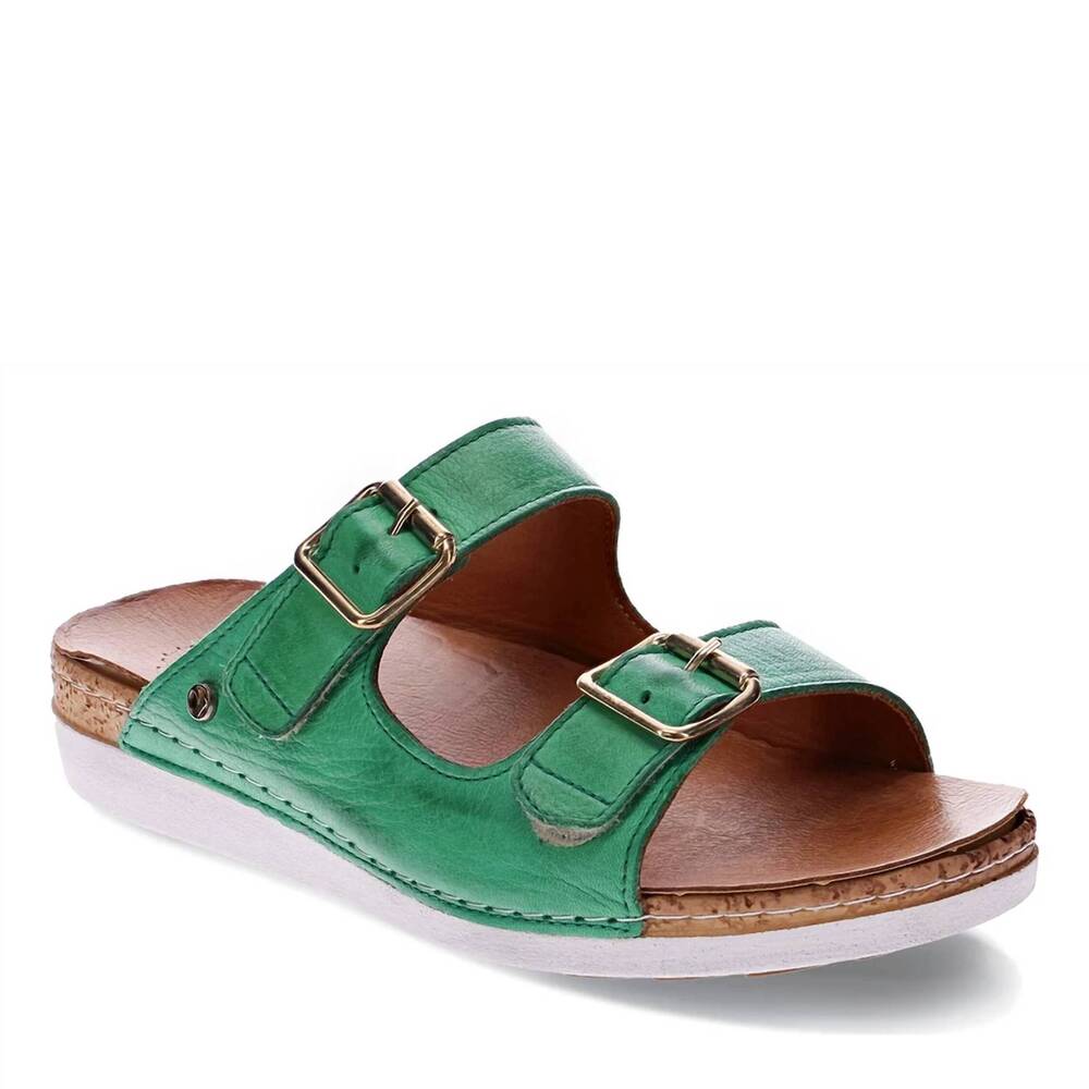NEW REVERE women's brighton sandal in green